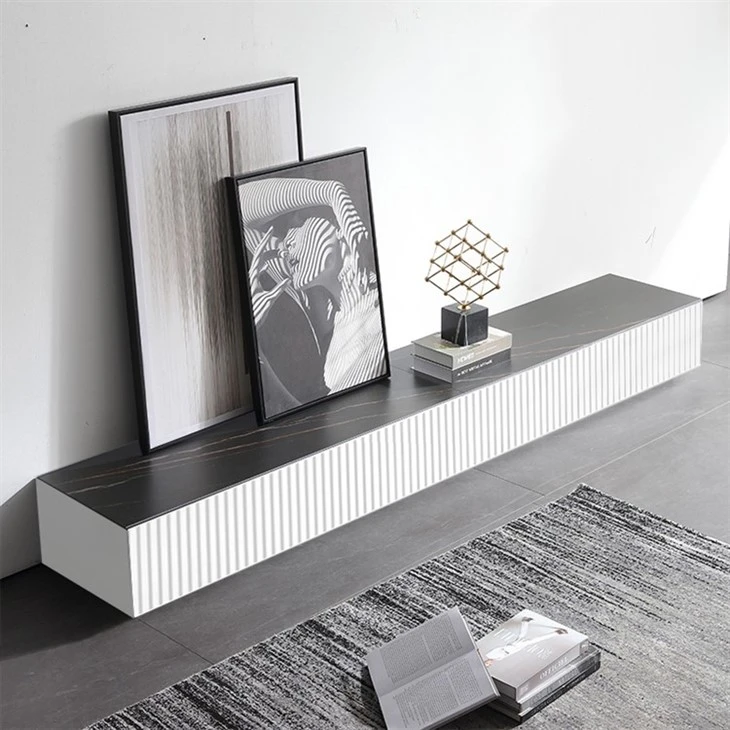 Vertical Pattern Paint TV Cabinet